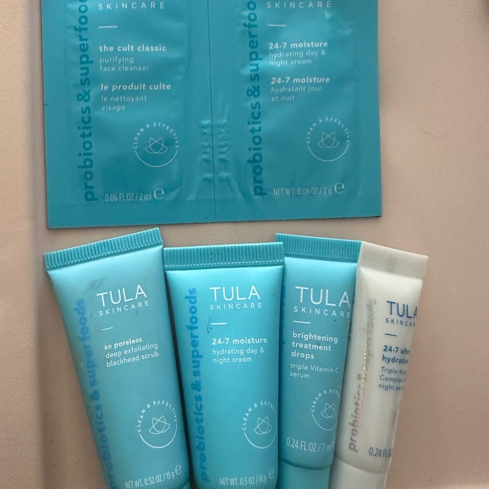 TULA Skincare Blue Travel Set